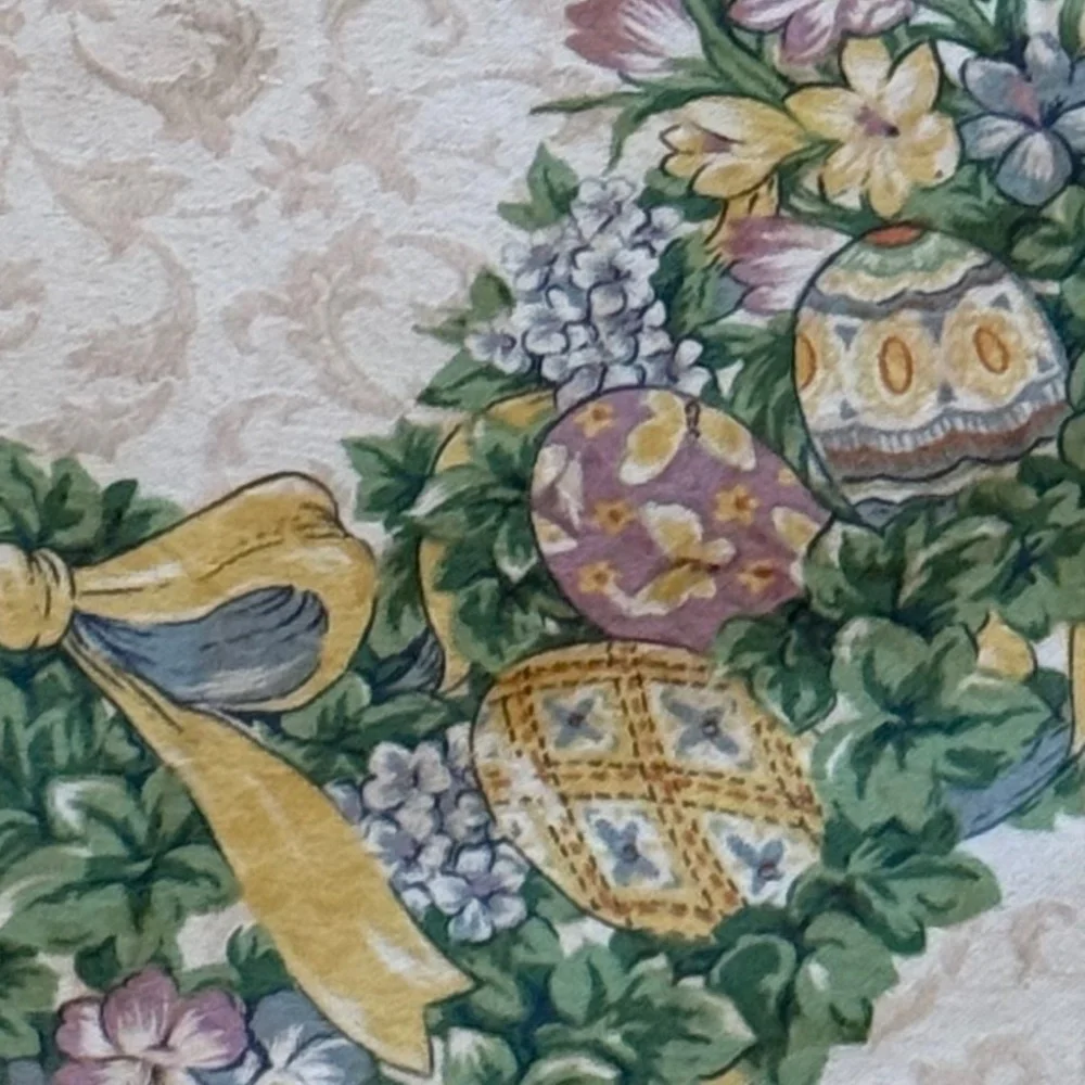 Vintage (1997) Spring Easter Theme Oblong Tablecloth Oblong (82